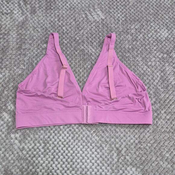 Joyspun Bralette Triangle Plunge XXL Lilac Soft Brushed Unlined Bra - Picture 2 of 5